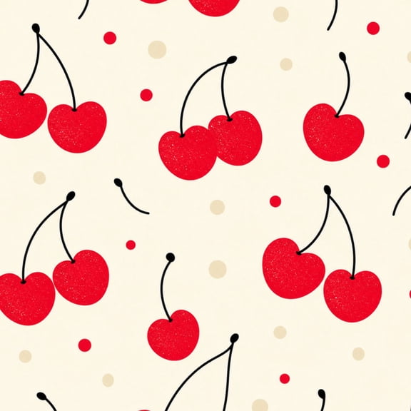Peel and Stick Wallpaper Seamless Red Cherry Beige Wall Mural 23.6in x 9.8ft Self Adhesive Removable Wall Paper Renter Friendly Wallpaper for Nursery Bedroom Cabinets