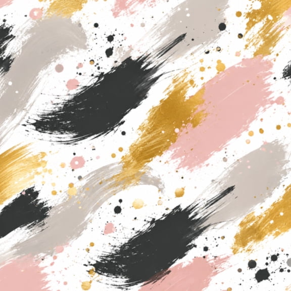 Peel and Stick Wallpaper Seamless grunge brush strokes pastel gold rose pink grey black white 17.7in x 118in Contact Paper Removable Self Adhesive Wall Mural Wall Decor for Bedroom Kitchen Cabinets
