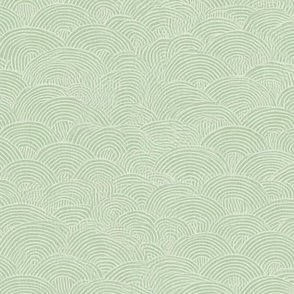 Peel and Stick Wallpaper Soft Curved Lines green Wall Mural 17.7in x 9.8ft Self Adhesive Removable Wall Paper Renter Friendly Wallpaper for Girls Women Bedroom Livingroom