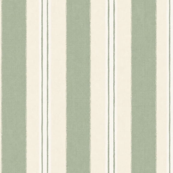 Peel and Stick Wallpaper Soft Green Cream Striped Vertical Lines Wall Mural 17.7in x 9.8ft Self Adhesive Removable Wall Paper Renter Friendly Wallpaper for Nursery Bedroom Cabinets