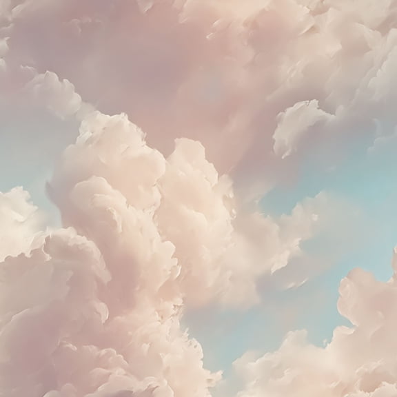 Peel and Stick Wallpaper Soft Pink Blue Cloudscape Fluffy Clouds Dreamy Sky Wall Mural 17.7in x 9.8ft Self Adhesive Removable Wall Paper Renter Friendly Wallpaper for Nursery Bedroom Cabinets