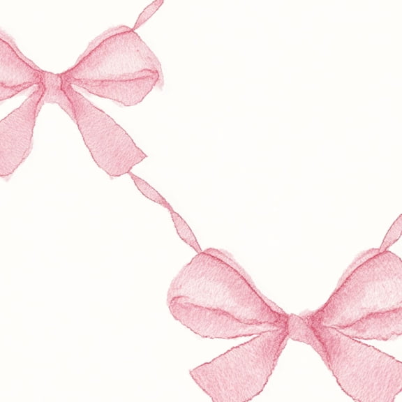 Peel and Stick Wallpaper Soft Pink Bow Delicate Ribbons Light Wall Mural 23.6in x 9.8ft Self Adhesive Removable Wall Paper Renter Friendly Wallpaper for Nursery Bedroom Cabinets
