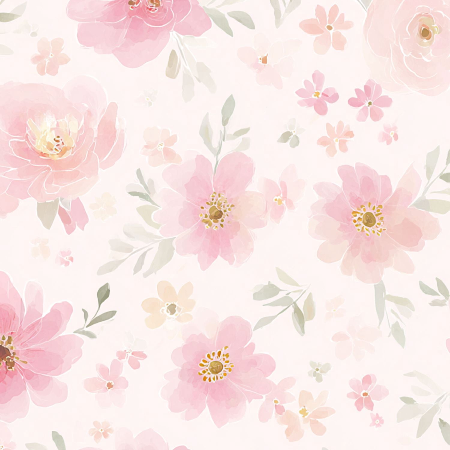 Peel and Stick Wallpaper Soft Pink Floral Watercolor Roses Delicate Blooms Wall Mural 23.6in x 9.8ft Self Adhesive Removable Wall Paper Renter Friendly Wallpaper for Bedroom Livingroom Office
