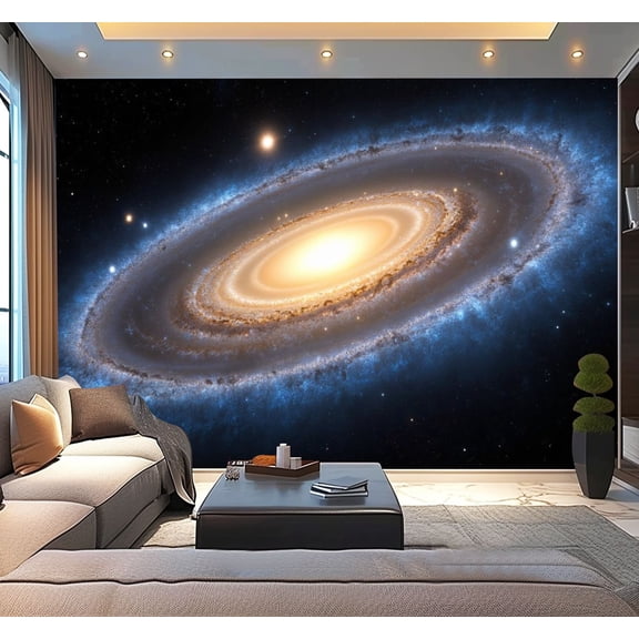 Peel and Stick Wallpaper Spiral Galaxy Outer Space 3D Universe Abstract Patterns Curved Lines Modern Art Wall Mural Decor Self Adhesive and Removable 100in x 144in