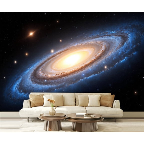 Peel and Stick Wallpaper Spiral Galaxy Outer Space 3D Universe Abstract Patterns Curved Lines Modern Art Wall Mural Decor Self Adhesive and Removable 69in x 98in