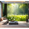 thumbnail image 1 of Peel and Stick Wallpaper Spring Nature Beautiful Landscape Green Grass Trees Dandelions Modern Art Wall Mural Decor Self Adhesive and Removable 100in x 144in, 1 of 8