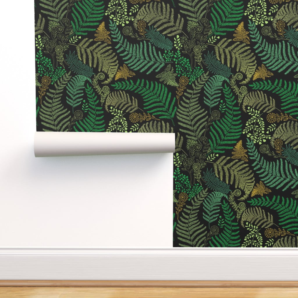 Peel & Stick Wallpaper Swatch - Hawaiian Tropical Fern Jungle Island