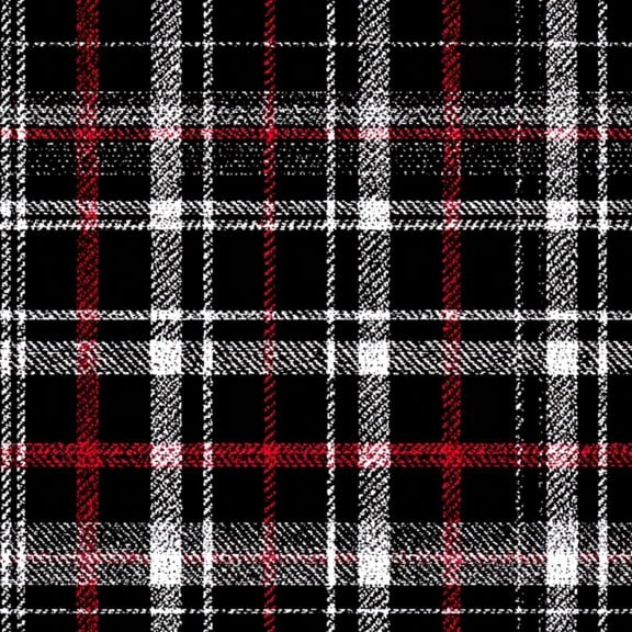 Peel and Stick Wallpaper Tartan check black red white herringbone textured Wall Mural 17.7in x 9.8ft Self Adhesive Removable Wall Paper Renter Friendly Wallpaper for Bedroom Bathroom