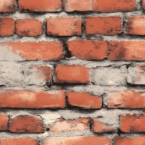 Peel and Stick Wallpaper Textured Brick Wall Rough Red Gray Bricks Rustic Wall Mural 17.7in x 9.8ft Self Adhesive Removable Wall Paper Renter Friendly Wallpaper for Bedroom Cabinets