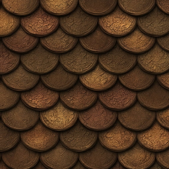 Peel and Stick Wallpaper Textured Metallic Fish Scales Warm Bronze Copper Tones Wall Mural 17.7in x 9.8ft Self Adhesive Removable Wall Paper Renter Friendly Wallpaper for Nursery Bedroom Cabinets