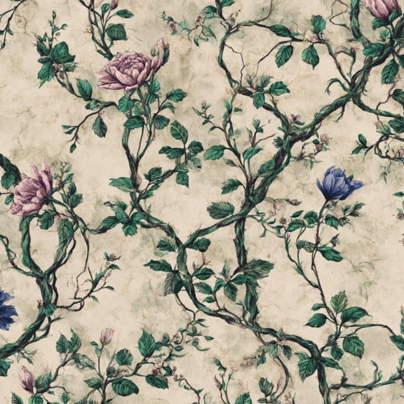 Peel and Stick Wallpaper Timeless Floral Roses Tulips Wildflowers Spring Decor Wall Mural 17.7in x 9.8ft Self Adhesive Removable Wall Paper Renter Friendly Wallpaper for Nursery Bedroom Cabinets