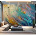 thumbnail image 1 of Peel and Stick Wallpaper Traditional Ottoman Turkish abstract marbling art patterns as Modern Art Wall Mural Decor Self Adhesive and Removable 100in x 144in, 1 of 8