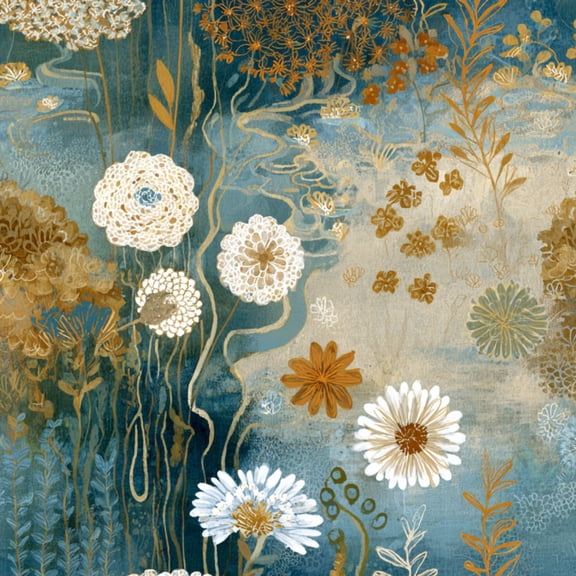 Peel and Stick Wallpaper Tranquil Dreamlike Landscape Leaves Wall Paper17.7in x 9.8ft Self Adhesive Removable Boho Floral Contact Paper for Nursery Bedroom Cabinets