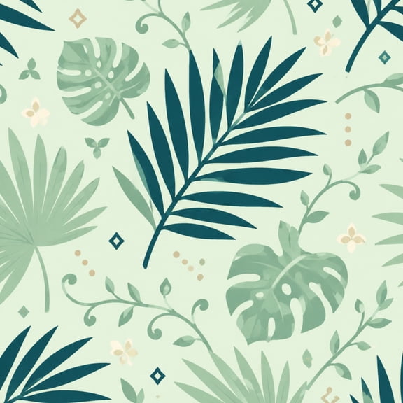 Peel and Stick Wallpaper Tropical Banana Leaves Green Blue Tones 17.7in x 118in Contact Paper Removable Self Adhesive Wall Mural Wall Decor for Bedroom Kitchen Cabinets