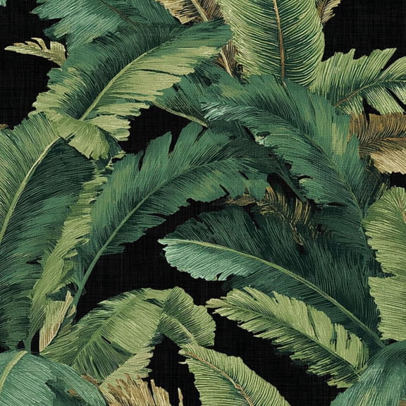 Peel and Stick Wallpaper Tropical Leaf Green Palm Leaves Dark 17.7in x 118in Contact Paper Removable Self Adhesive Wall Mural Wall Decor for Bedroom Kitchen Cabinets