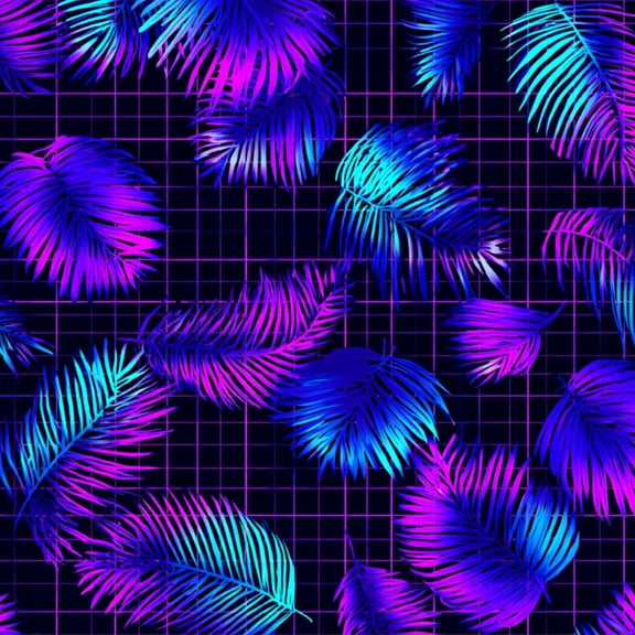 Peel and Stick Wallpaper Tropical Palm Monstera Leaf Vibrant Blue Pink Dark Wall Mural 23.6in x 9.8ft Self Adhesive Removable Wall Paper Renter Friendly Wallpaper for Man Cave Bedroom Cabinets