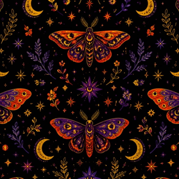 Peel and Stick Wallpaper Vibrant Butterfly Celestial Moon Floral Elements Cosmic Wall Mural 17.7in x 9.8ft Self Adhesive Removable Wall Paper Renter Friendly Wallpaper for Nursery Bedroom Cabinets