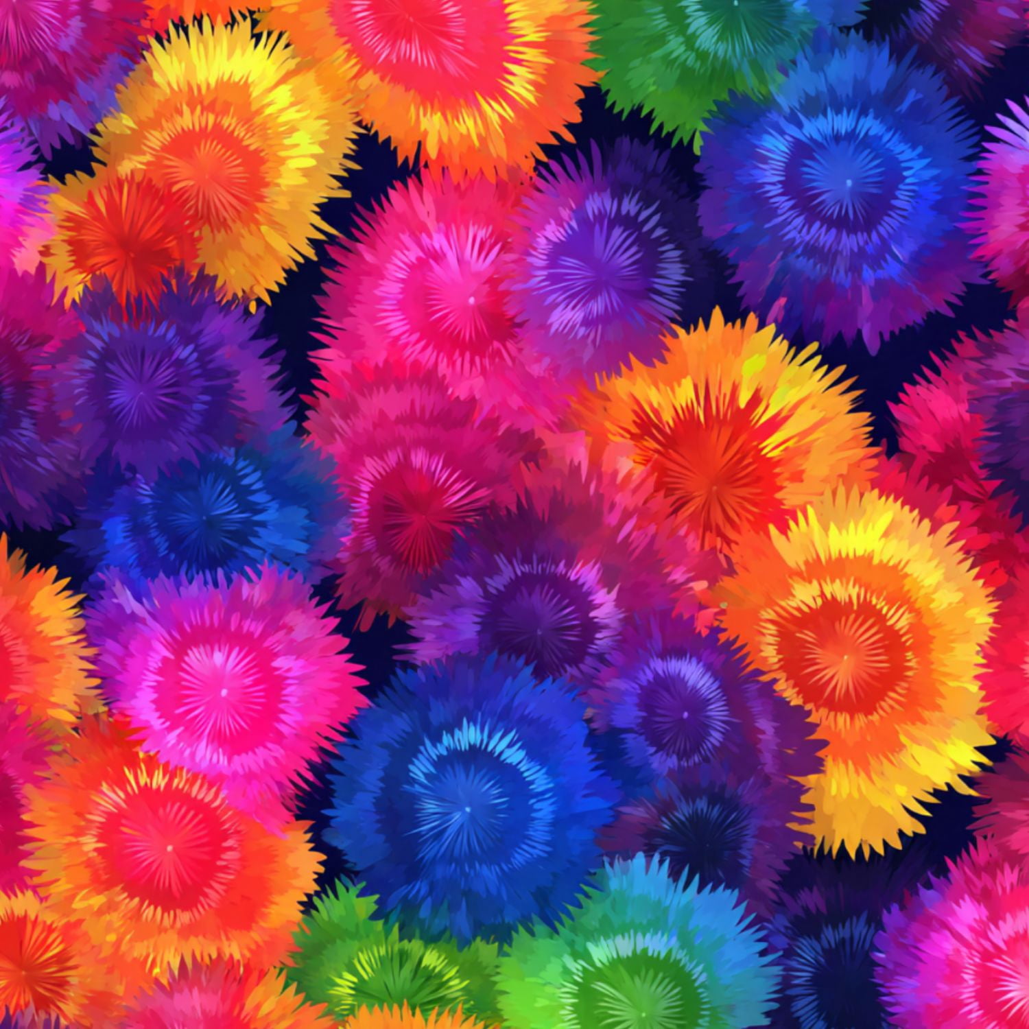 Colorfull Dye Background Peel and Stick Wallpaper Vibrant Rainbow Tie Dye Abstract Swirl ...