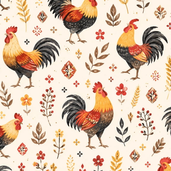 Peel and Stick Wallpaper Vibrant Rooster Wooden Wall Mural 23.6in x 9.8ft Self Adhesive Removable Wall Paper Renter Friendly Wallpaper for Nursery Bedroom Cabinets