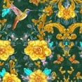 thumbnail image 1 of Peel and Stick Wallpaper Vibrant Yellow Floral Butterflies Dark Green Wall Mural 17.7in x 9.8ft Self Adhesive Removable Wall Paper Renter Friendly Wallpaper for Nursery Bedroom Cabinets, 1 of 8