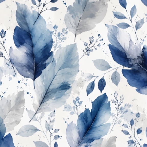 Peel and Stick Wallpaper Vintage Botanical Blue Grey Beige Neutral Plant Leaf Boho Wall Mural 17.7in x 9.8ft Self Adhesive Removable Wall Paper Renter Friendly Wallpaper for Nursery Bedroom Cabinets