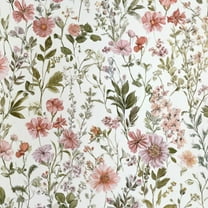 Peel and Stick Wallpaper Vintage Botanical Floral Soft Pink Green Hues Wall Mural 17.7in x 9.8ft Self Adhesive Removable Wall Paper Renter Friendly Wallpaper for Nursery Bedroom Cabinets