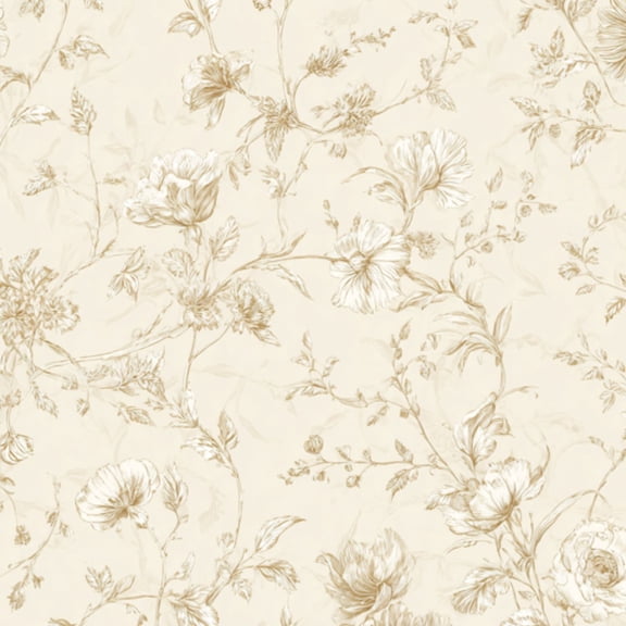Peel and Stick Wallpaper Vintage Floral Beige Intricate Botanical Design 24in x 118in Contact Paper Removable Self Adhesive Wall Mural Wall Decor for Bedroom Kitchen Cabinets