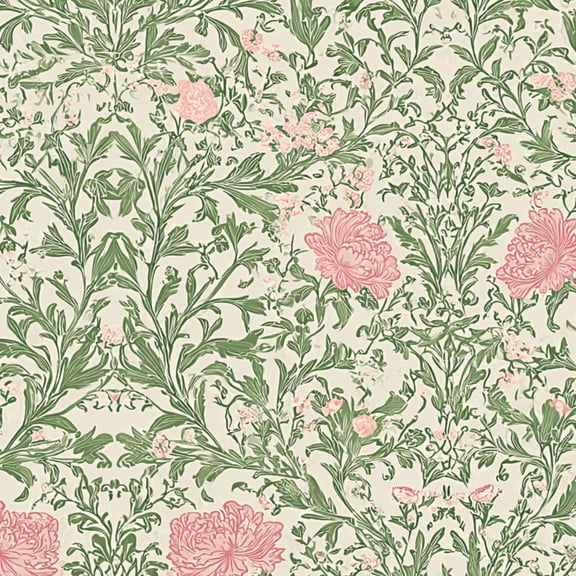 Peel and Stick Wallpaper Vintage Floral Botanical Green Vines Pink Blossoms Wall Mural 23.6in x 9.8ft Self Adhesive Removable Wall Paper Renter Friendly Wallpaper for Nursery Bedroom Cabinets