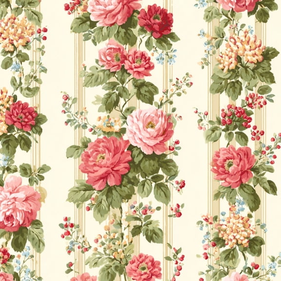 Peel and Stick Wallpaper Vintage Floral Roses Delicate Vines 24in x 118in Contact Paper Removable Self Adhesive Wall Mural Wall Decor for Bedroom Kitchen Cabinets