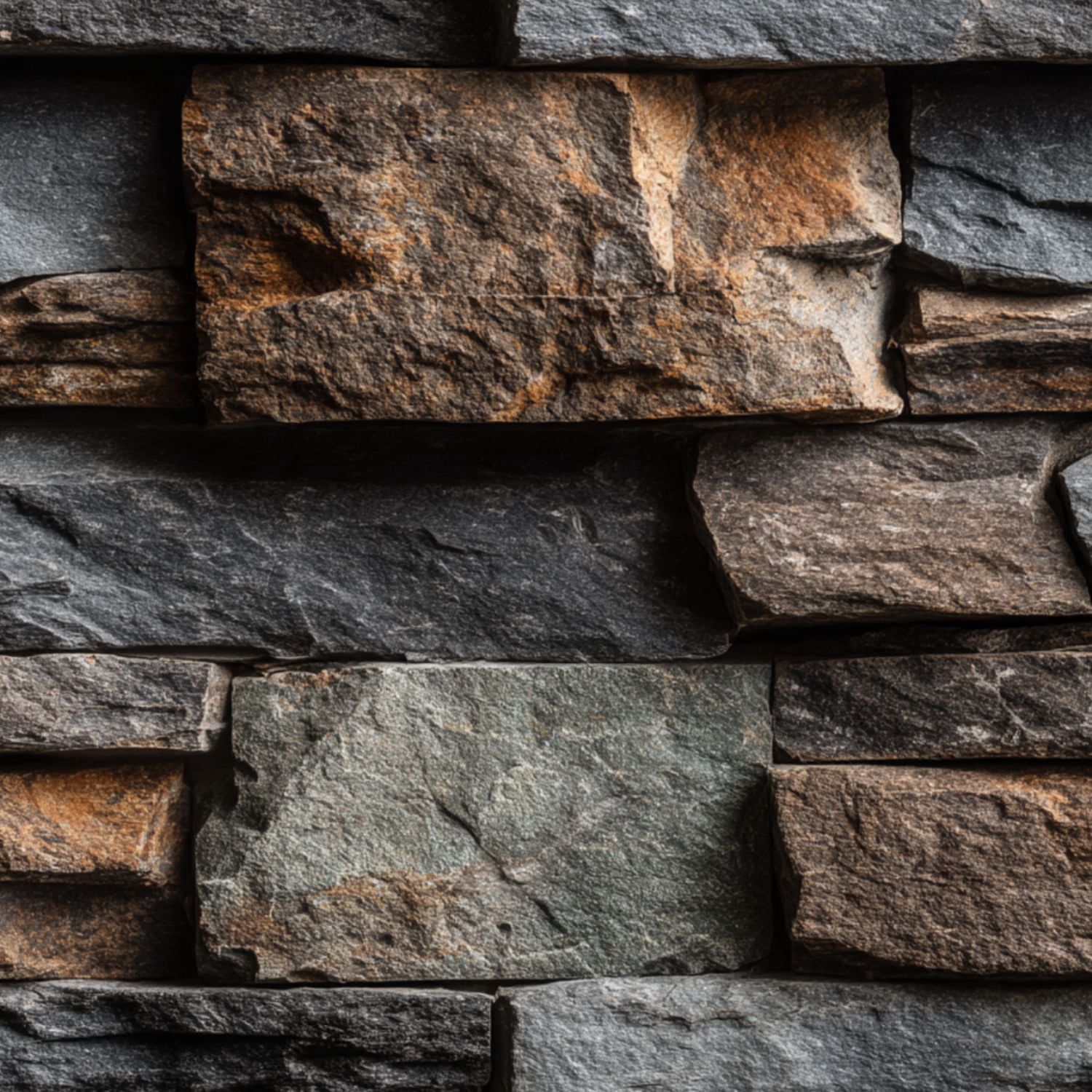 Peel and Stick Wallpaper Vintage Stone Brick Calm Natural Rock Rustic ...