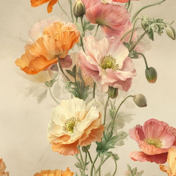 Peel and Stick Wallpaper Vintage Watercolor Wall Art Earthy Tones Wallpaper for Nursery Bedroom 23.6in x 9.8ft Floral Contact Paper for Cabinets Drawers Removable Wall Paper