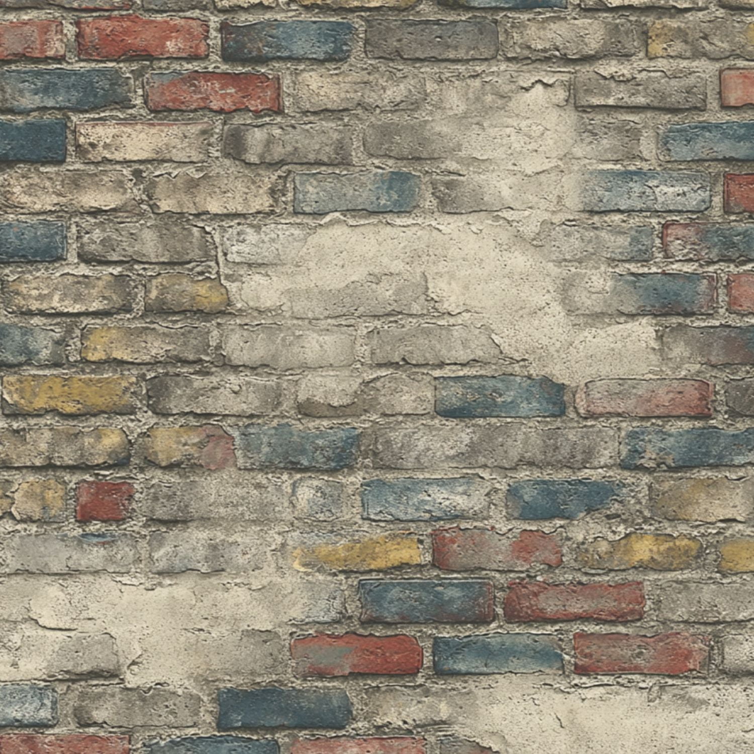 Peel and Stick Wallpaper Vintage Weathered Brick Wall Texture Faded ...