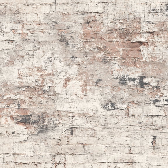 Peel and Stick Wallpaper Vintage Whitewashed Brick Wall Mural 17.7in x 9.8ft Self Adhesive Removable Wall Paper Renter Friendly Wallpaper for Nursery Bedroom Cabinets