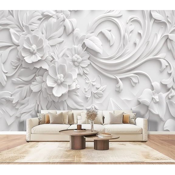 Peel and Stick Wallpaper Wall Murals 3D 16 Scandinavian Style Tile Seal Waterproof Heat 100"H x 144"W Removable PVC Wall Paper Self-Adhesive Wall Paintings Art Decor for Bedroom Living Room