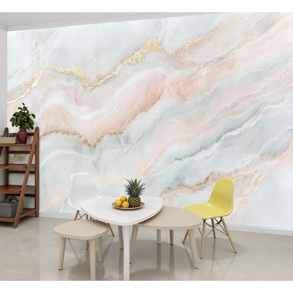 Peel and Stick Wallpaper Wall Murals Marble Texture Colorful Multicolored Marble 69"H x 96"W Removable Wall Paper Self-Adhesive Wall Decor for Bedroom Living Room Nursery