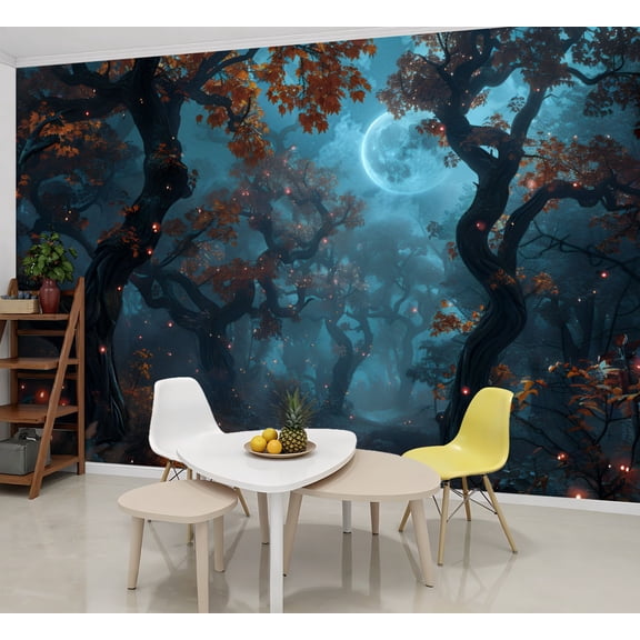 Peel and Stick Wallpaper Wall Murals Mysterious Paths Gothic Art Forest 69"H x 96"W Removable Wall Paper Self-Adhesive Wall Decor for Bedroom Living Room Nursery