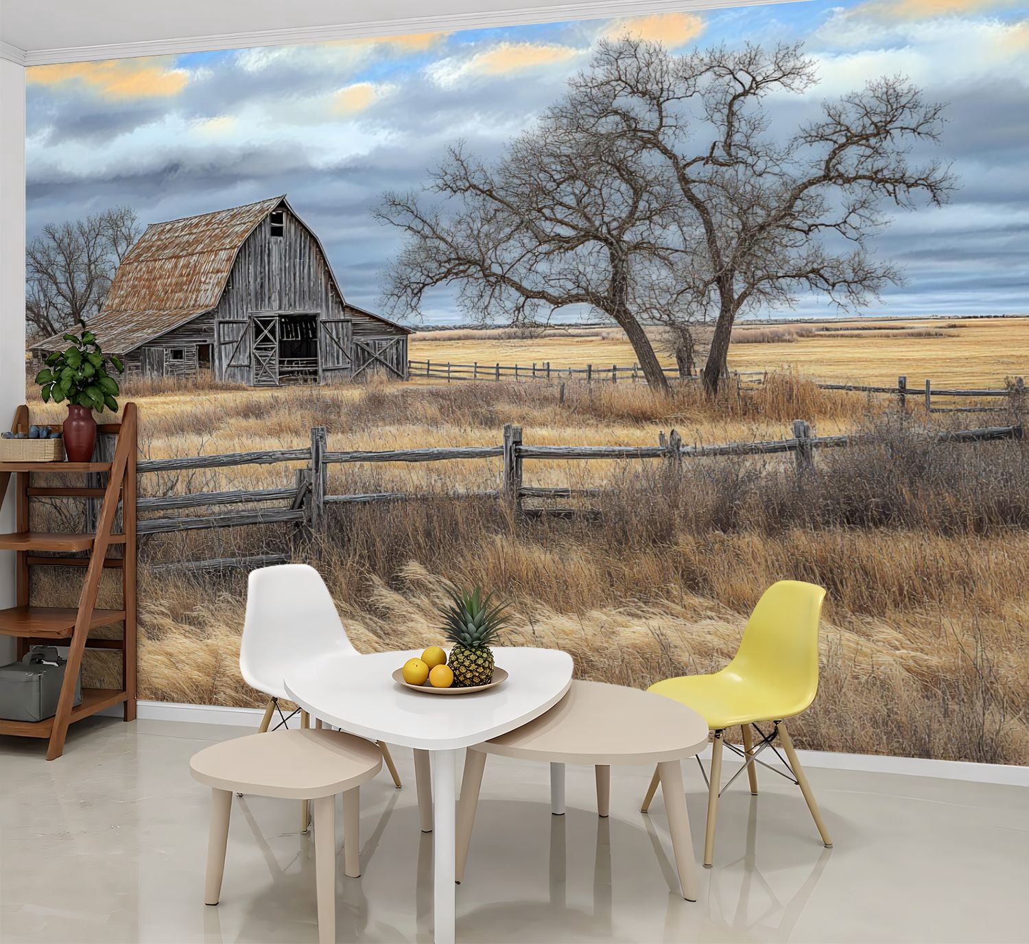 Peel and Stick Wallpaper Wall Murals Rustic Farmhouse Vintage Barn ...