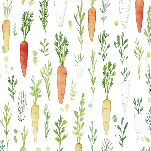 Peel and Stick Wallpaper Watercolor Carrot Herb Fresh Greenery Root Vegetables Wall Mural 23.6in x 9.8ft Self Adhesive Removable Wall Paper Renter Friendly Wallpaper for Kids Bedroom Kitchen Nursery