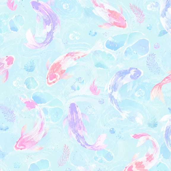 Peel and Stick Wallpaper Watercolor Fish Swimming Light Aquatic Patterned Water 17.7in x 118in Contact Paper Removable Self Adhesive Wall Mural Wall Decor for Bedroom Kitchen Cabinets