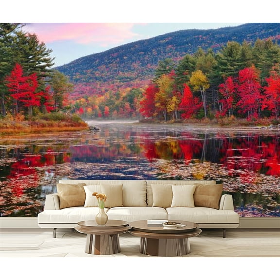 Peel and Stick Wallpaper Waterproof mount monadnock autumn beautiful landscape pictures royalty Wall Mural Decor Self Adhesive and Removable 69in x 98in
