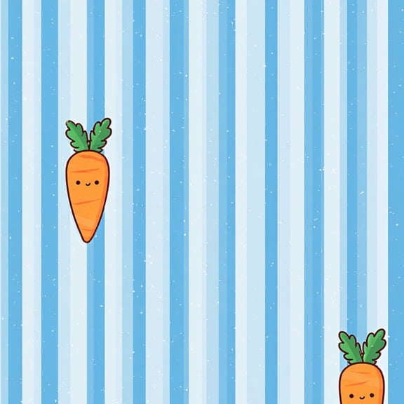 Peel and Stick Wallpaper Whimsical Carrot Blue Stripes Snowflakes Wall Mural 17.7in x 9.8ft Self Adhesive Removable Wall Paper Renter Friendly Wallpaper for Girls Bedroom Livingroom Nursery