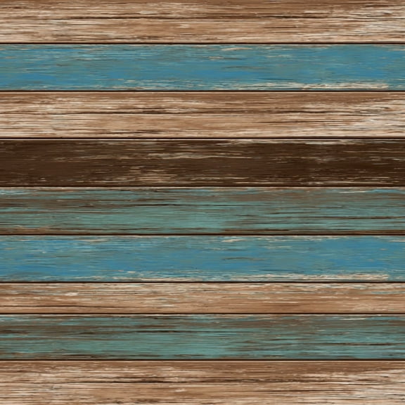Peel and Stick Wallpaper Wooden Plank Brown Teal Rustic Distressed Finish 17.7in x 118in Contact Paper Removable Self Adhesive Wall Mural Wall Decor for Bedroom Kitchen Cabinets