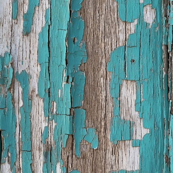 Peel and Stick Wallpaper Wooden Wall Peeling Turquoise Paint Natural Wood Accents Wall Mural 17.7in x 9.8ft Self Adhesive Removable Wall Paper Renter Friendly Wallpaper for Nursery Bedroom Cabinets