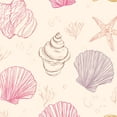 thumbnail image 1 of Peel and Stick Wallpaper coastal Shells Pink Purple Tones beach Wall Mural 23.6in x 9.8ft Self Adhesive Removable Wall Paper Renter Friendly Wallpaper for Girls Bedroom Nursery Livingroom, 1 of 8