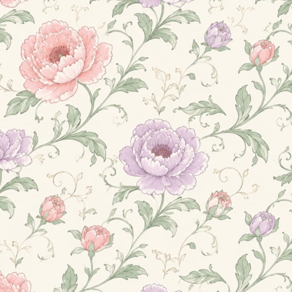 Pink Steamless Patterns Simple Peel and Stick Wallpaper Floral Pink hand drawn 24