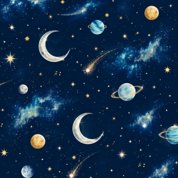 Peel and Stick Wallpaper seamless Galaxy planet 24"x118" Space Planet Stars moon earth universe Self Adhesive Contact Paper Removable Waterproof Wall Decor for Bedroom Kitchen Cabinets