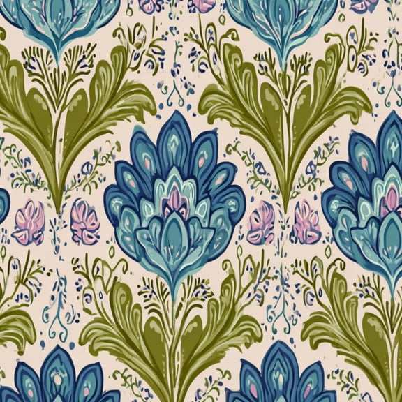 Peel and Stick Wallpaper seamless block print batik ajrakh 17.7in x 118in Contact Paper Removable Self Adhesive Wall Mural Wall Decor for Bedroom Kitchen Cabinets