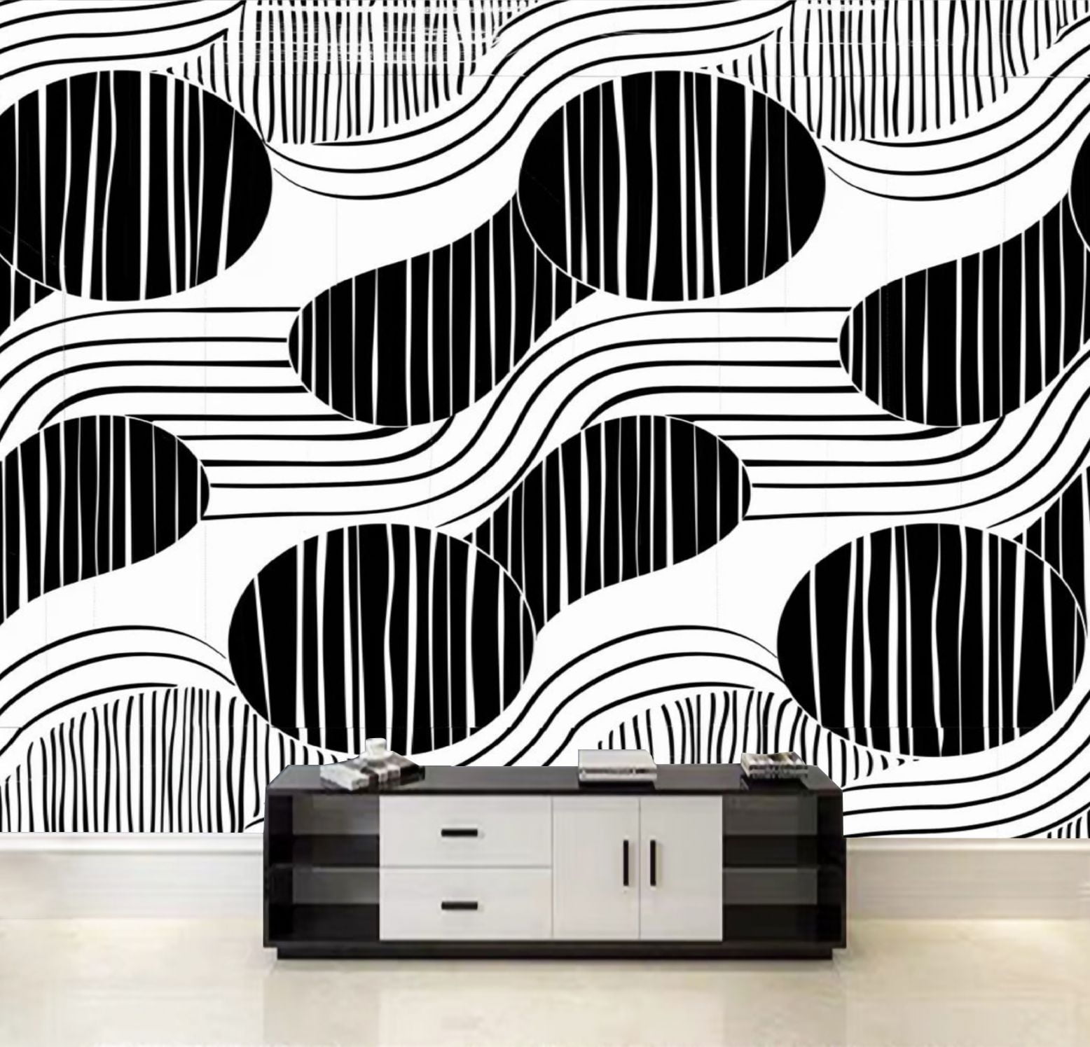 Peel and Stick Wallpaper seamless pattern abstract geometric shapes ...