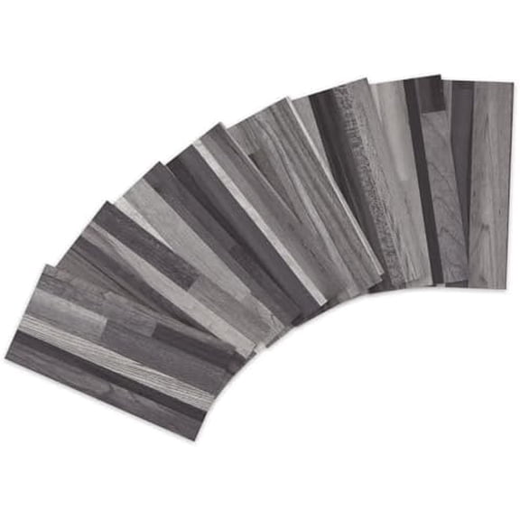 Peel and Stick backsplash 3 x 6 Inches 3D PVC Composite Wall Tile Stick on Backsplash Tile for Kitchen Bathroom, Laundry Room, Fireplace(Black Wood, 160 Pieces)$$Home Decor, Kitchen, & Other