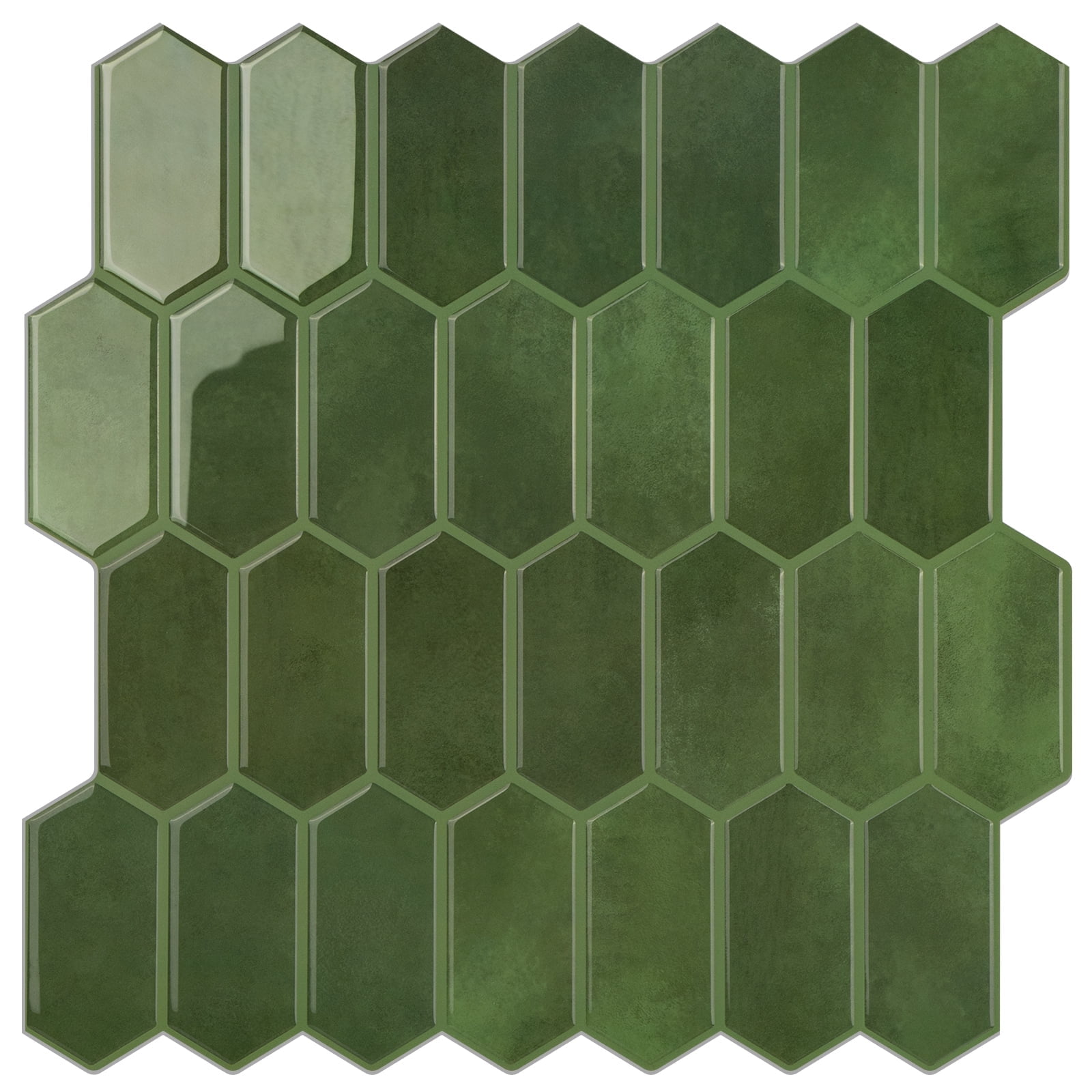 Peel and Stick Backsplash 3D Stick On Vinyl Sticker Thicker Upgrade Waterproof Mosaic Tiles 12 X 12 Inch (Set Of 10)